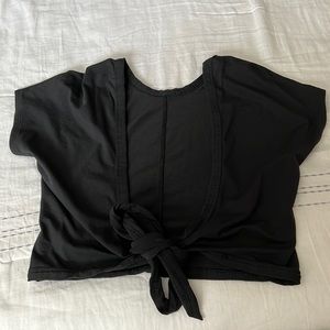 Lululemon open back wrap tshirt